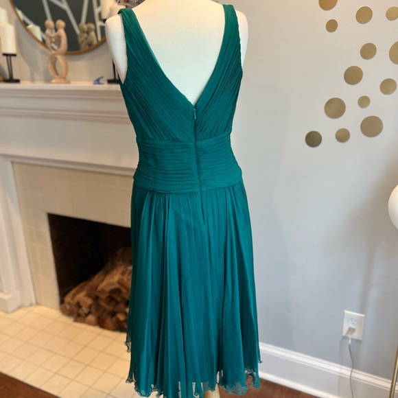 Tadashi Collection Green Silk Dress - Picture 9 of 10